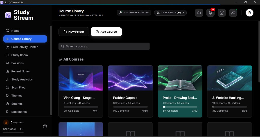 Course library